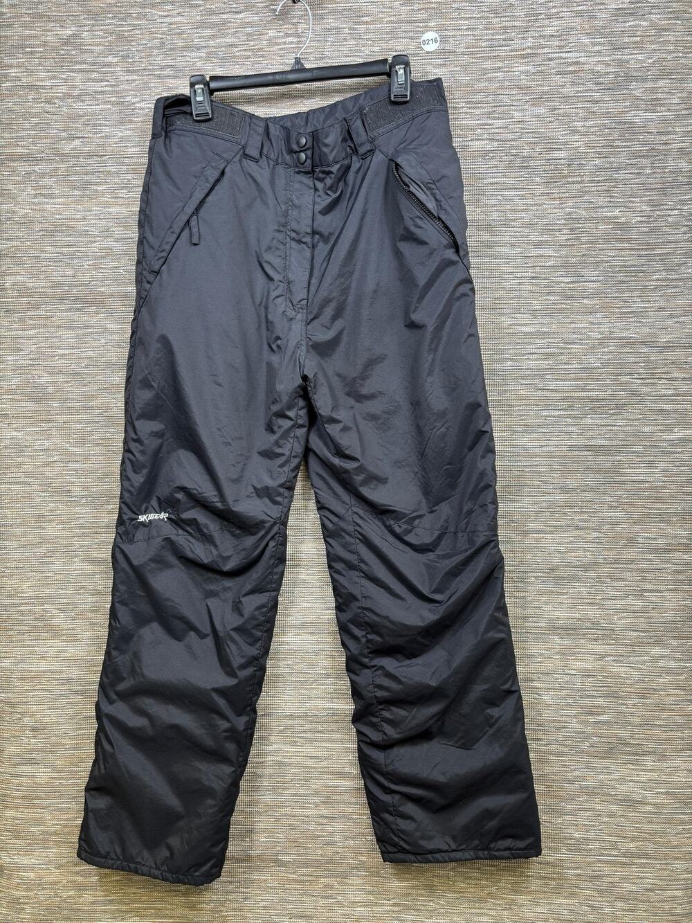 Ski Gear Snow Pants Womens Small Black Insulated Waterproof Zip Pockets Ski